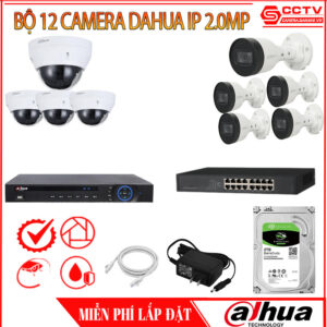 Bộ 12 Camera Dahua IP 2.0MP