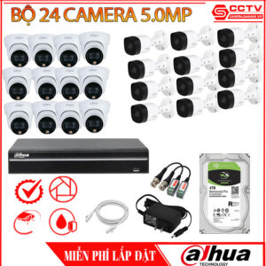 Trọn Bộ 24 Camera Dahua 5.0MP